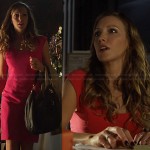 Laurel’s pink cap sleeved dress on Arrow