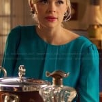 Lemon’s turquoise blue pleat front dress on Hart of Dixie