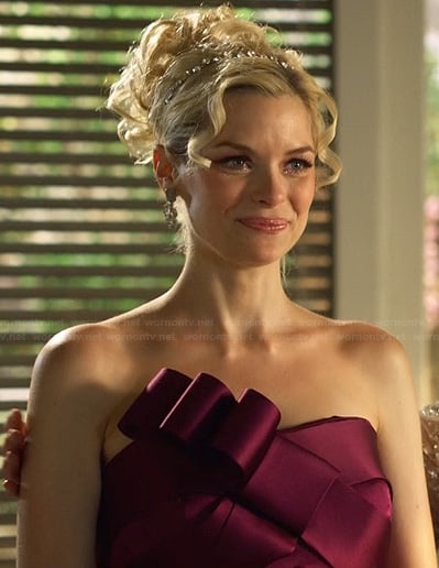 Lemon's purple bow front gown on Hart of Dixie