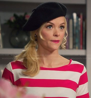 Lemon’s red and white striped t-shirt dress on Hart of Dixie