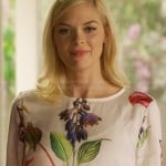 Lemon’s white floral and leaf print shift dress on Hart of Dixie