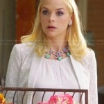 Lemon’s white lace jacket and statement necklace on Hart of Dixie