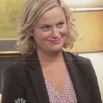 Leslie’s honeycomb print blouse on Parks and Recreation