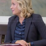 Leslie’s navy striped and printed shirt on Parks and Recreation