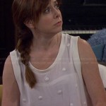 Lily’s white polka dot top on How I Met Your Mother