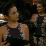 Mandy’s black floral dress on Last Man Standing