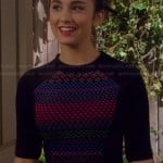 Mandy’s dot pattern sweater dress on Last Man Standing