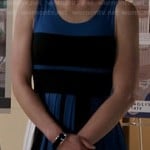 Margaux’s blue, black and white colorblock dress on Revenge