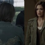 Miranda’s green eagle studded jacket on Ravenswood