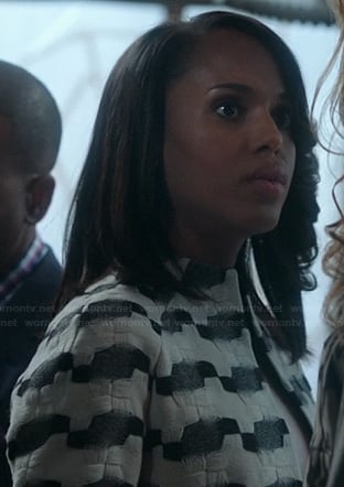 Olivia's black and white patterned jacket on Scandal