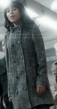 Olivia's grey double breasted funnel coat on Scandal