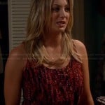 Penny’s red printed dress on The Big BangTheory