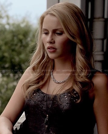 Rebekah’s grey distressed tank top on The Originals