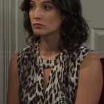 Robin’s leopard print keyhole dress on How I Met Your Mother