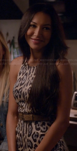 Santana’s blue leopard spot dress on Glee