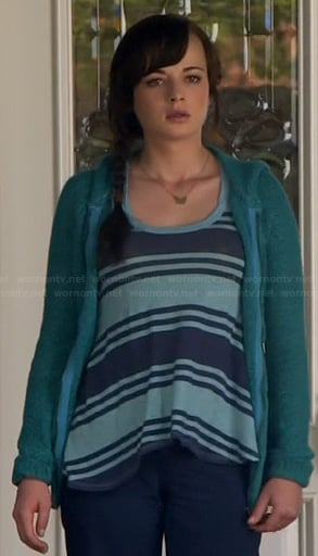 Jenna's blue striped tank top on Awkward