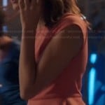 Thea’s coral peplum dress on Arrow