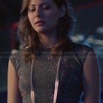 Thea’s grey rhinestone studded dress on Arrow