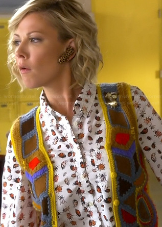 Valerie Marks's lady bug printed shirt on Awkward