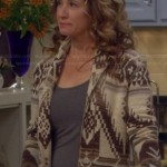 Vanessa’s brown aztec pattern cardigan on Last Man Standing