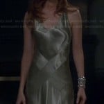 Abby’s satin gown on Scandal