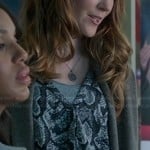 Abby’s grey snake print blouse on Scandal