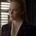 Alexis’s navy and red plaid blazer on Castle