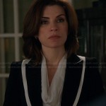 Alicia’s black and white blazer on The Good Wife