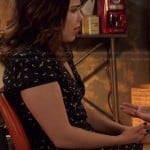 Amber’s black musical notes print dress on Parenthood