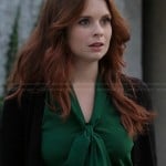 Ariel’s green neck tie blouse on Once Upon a Time