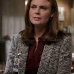 Brennan’s black and white tweed jacket on Bones