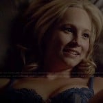 Caroline’s blue lace bra on The Vampire Diaries