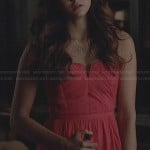 Elena’s red party dress on The Vampire Diaries