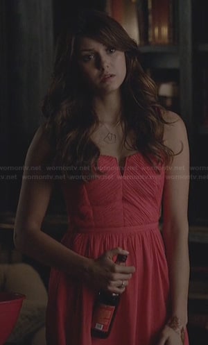 Elena’s red party dress on The Vampire Diaries