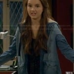 Eve’s denim hooded jacket on Last Man Standing