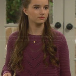 Eve’s purple sweater on Last Man Standing