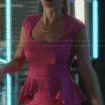 Felicity’s pink peplum dress on Arrow