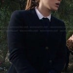 Jemma’s navy blazer and peter pan collar shirt on Agents of SHIELD