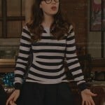 Jess’s striped cutout sweater on New Girl