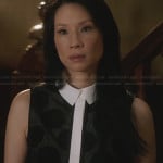 Joan’s black and white polka dot shirtdress on Elementary