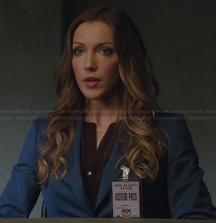 Laurel’s blue blazer on Arrow