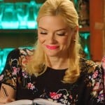 Lemon’s black floral embroidered dress on Hart of Dixie