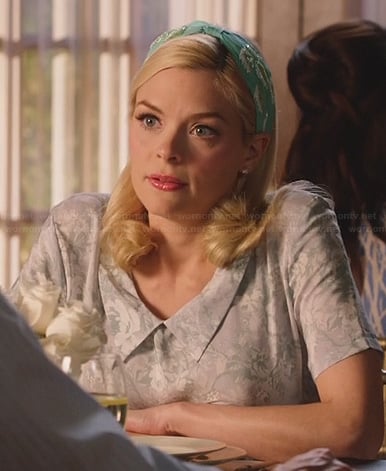 Lemon's grey floral collared dress on Hart of Dixie