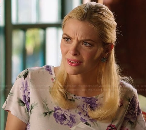 Lemon's white dress with purple flowers on Hart of Dixie