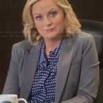 Leslie’s navy blue polka dot shirt on Parks and Recreation