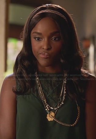Lynly's green lace top on Hart of Dixie