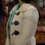 Mandy’s white toggle jacket on Last Man Standing