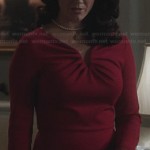 Mellie’s red long sleeved dress on Scandal