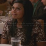 Mindy’s brown floral dress on The Mindy Project