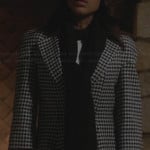 Olivia’s black and white houndstooth coat on Scandal